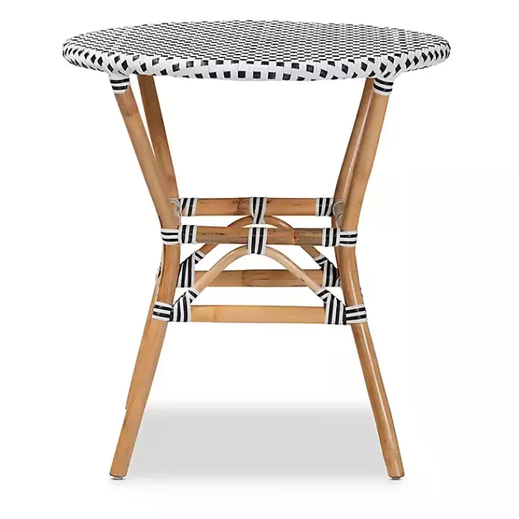 Black Woven Rattan French Bistro Dining Table>Kirklands Home Best Sale