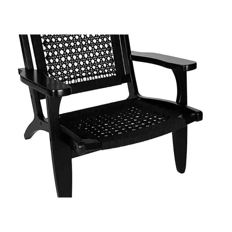 black_woven_rope_accent_chair_5.webp Woven Rope Accent Chair>Kirklands Home Store