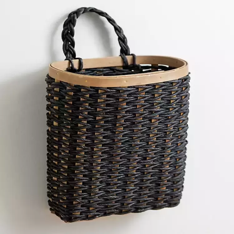 Black Woven Wall Pocket>Kirklands Home Fashion