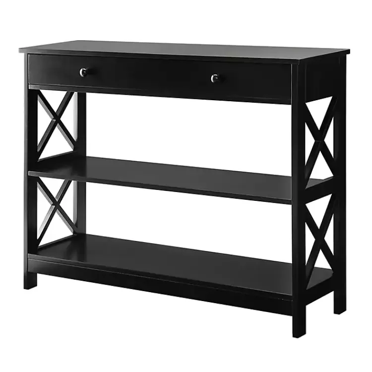 Black X-Frame 2-Shelf Console Table>Kirklands Home Cheap