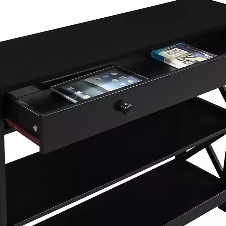 black_xframe_shelf_console_table_3.webp Black X-Frame 2-Shelf Console Table>Kirklands Home Cheap