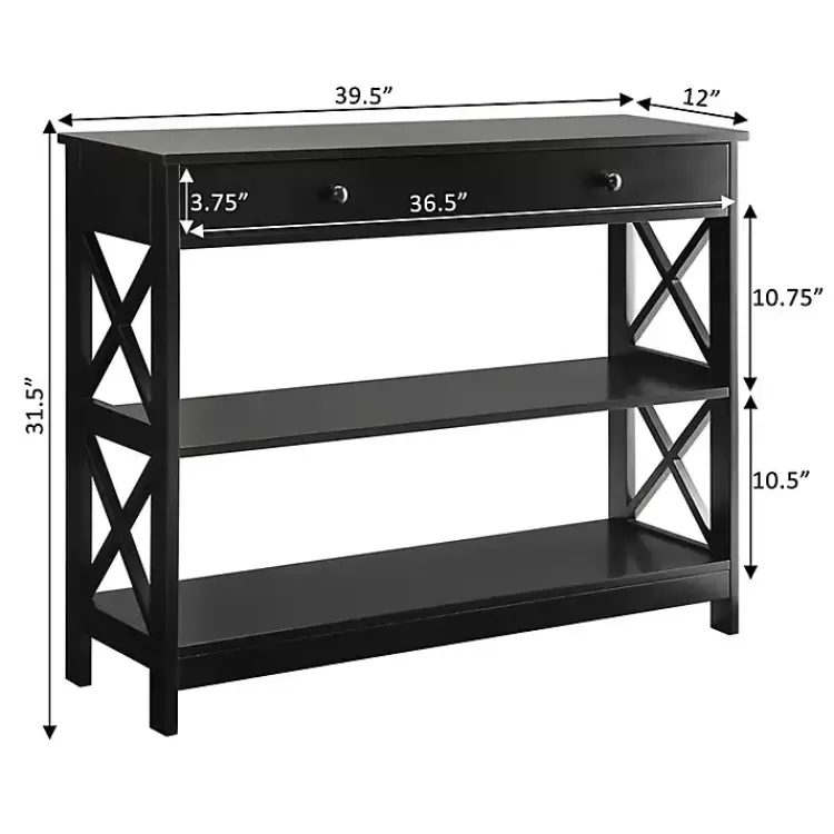 black_xframe_shelf_console_table_4.webp Black X-Frame 2-Shelf Console Table>Kirklands Home Cheap