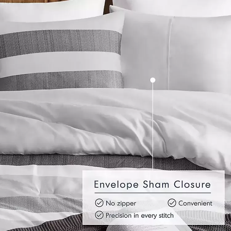 blake_gray_stripe_pc_fullqueen_comforter_set_5.webp Blake Gray Stripe 3-pc. Full/Queen Comforter Set>Kirklands Home Clearance