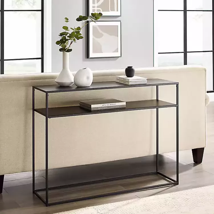 blake_simple_black_metal_console_table_2.webp Blake Simple Metal Console Table>Kirklands Home New