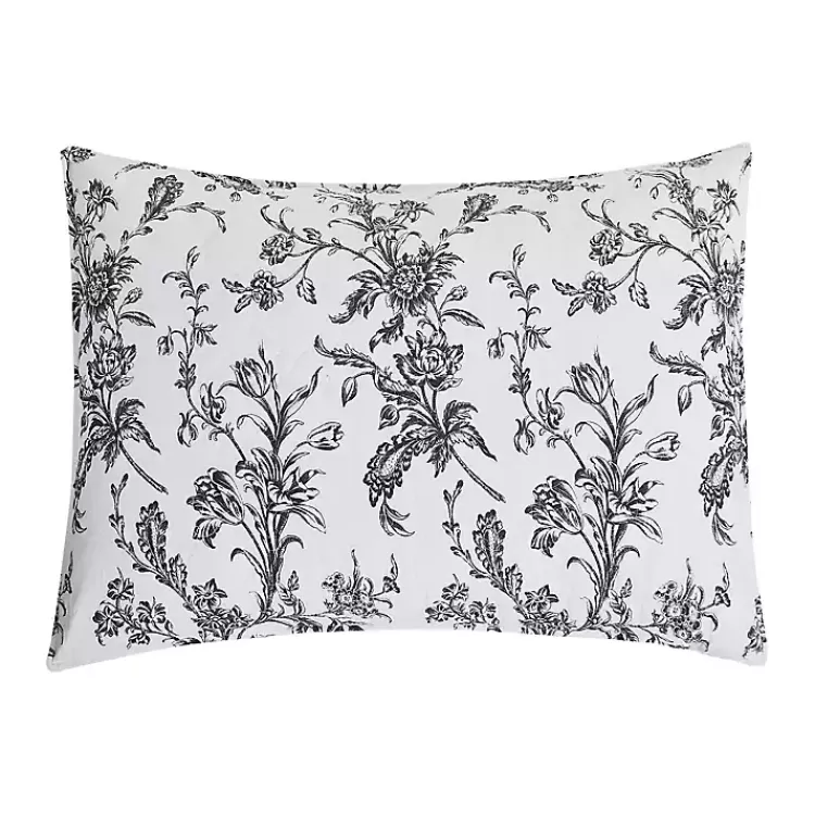 bleighton_black_floral_pc_fullqueen_quilt_set_2.webp Bleighton Black Floral 3-pc. Full/Queen Quilt Set>Kirklands Home Fashion