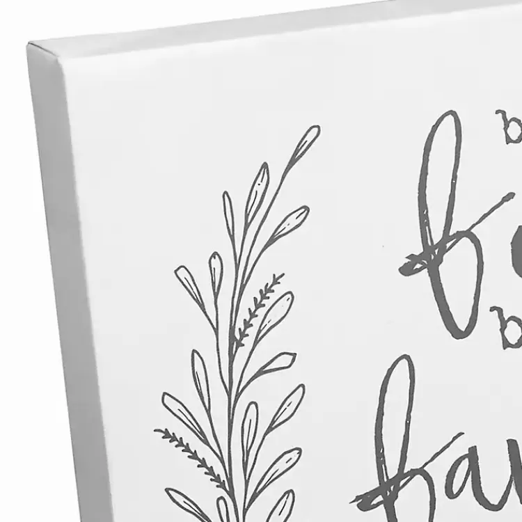 Bless This Food White and Gray Canvas Art Print>Kirklands Home Best