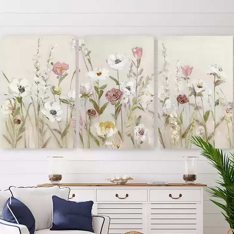 Blooming Around Canvas Art Prints, Set of 3>Kirklands Home Outlet