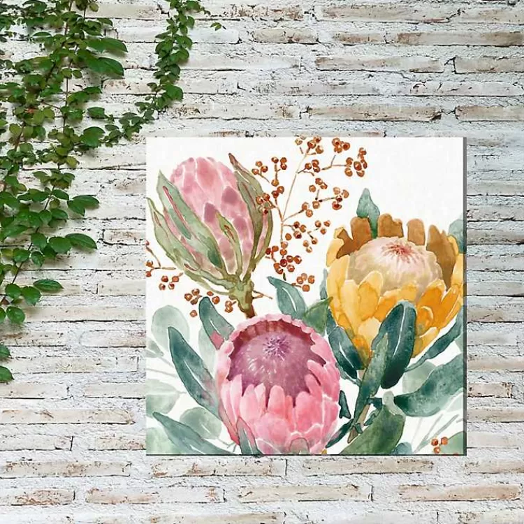 Blooming Protea Floral Outdoor Canvas Art Print>Kirklands Home Online