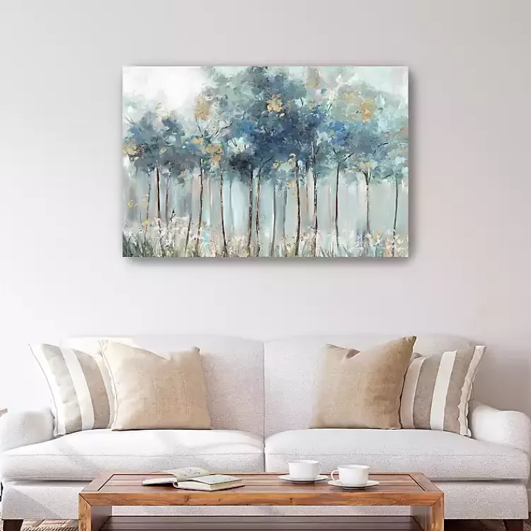 Blue & Gold Forest Canvas Art Print>Kirklands Home Outlet
