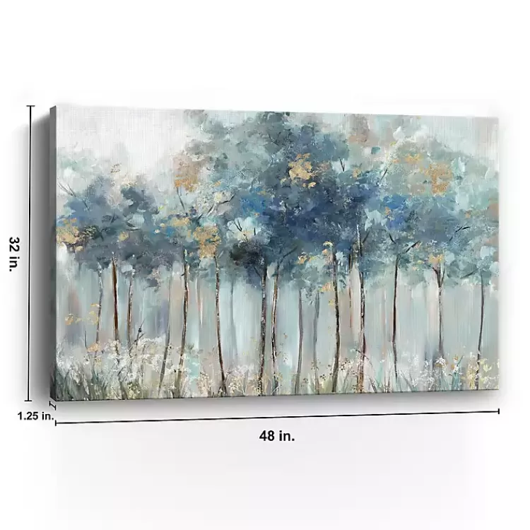 blue__gold_forest_canvas_art_print_2.webp Blue & Gold Forest Canvas Art Print>Kirklands Home Outlet