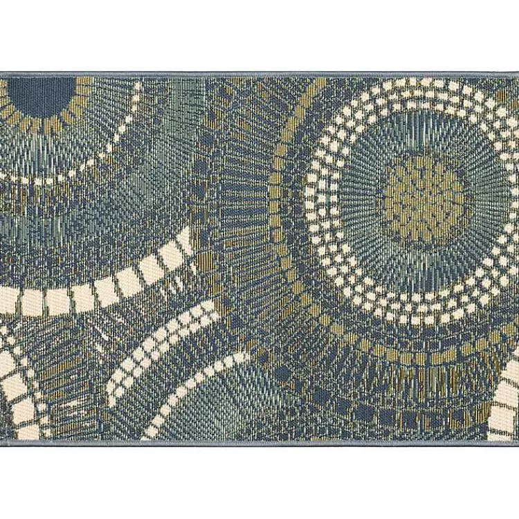 Blue & Green Circles Indoor/Outdoor Rug, 2x3>Kirklands Home Best