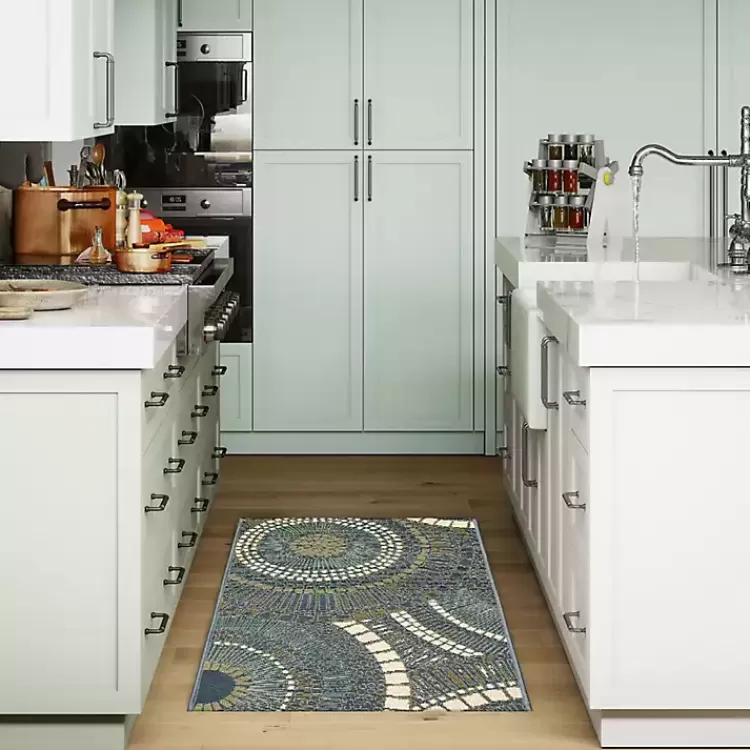 blue__green_circles_indooroutdoor_rug_x_6.webp Blue & Green Circles Indoor/Outdoor Rug, 3x4>Kirklands Home Store