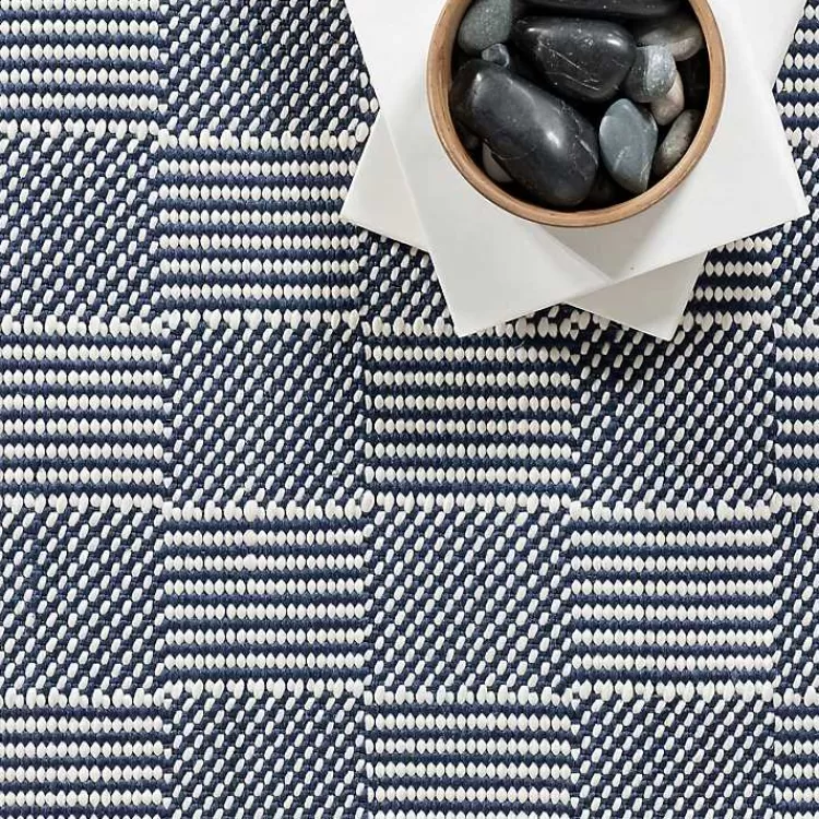 blue__ivory_checkered_indooroutdoor_rug_x_5.webp Blue & Ivory Checkered Indoor/Outdoor Rug, 8x10>Kirklands Home Best Sale
