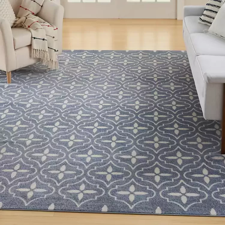 blue__ivory_quatrefoil_indooroutdoor_rug_x_2-1.webp Blue & Ivory Quatrefoil Indoor/Outdoor Rug, 5x7>Kirklands Home Discount