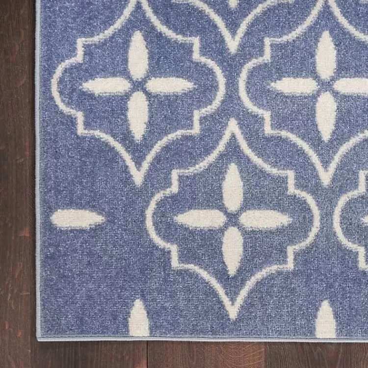 blue__ivory_quatrefoil_indooroutdoor_runner_7.webp Blue & Ivory Quatrefoil Indoor/Outdoor Runner>Kirklands Home Outlet