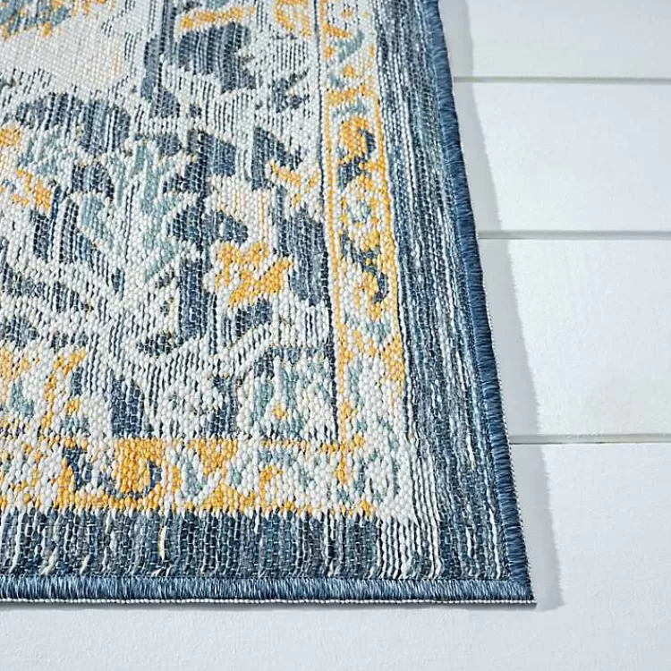 blue__orange_medallion_reversible_area_rug_x_7.webp Blue & Orange Medallion Reversible Area Rug, 8x10>Kirklands Home Best