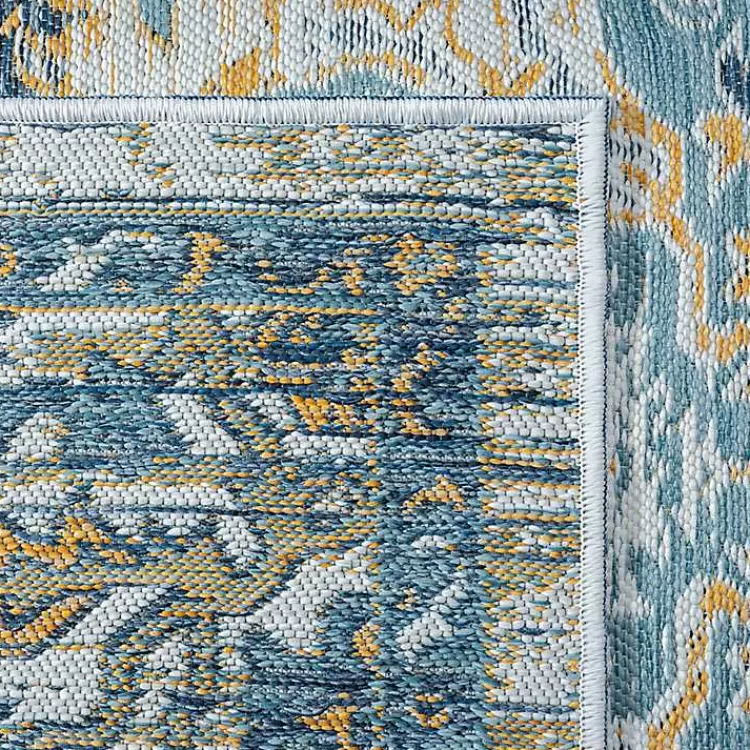 blue__orange_medallion_reversible_area_rug_x_8.webp Blue & Orange Medallion Reversible Area Rug, 8x10>Kirklands Home Best