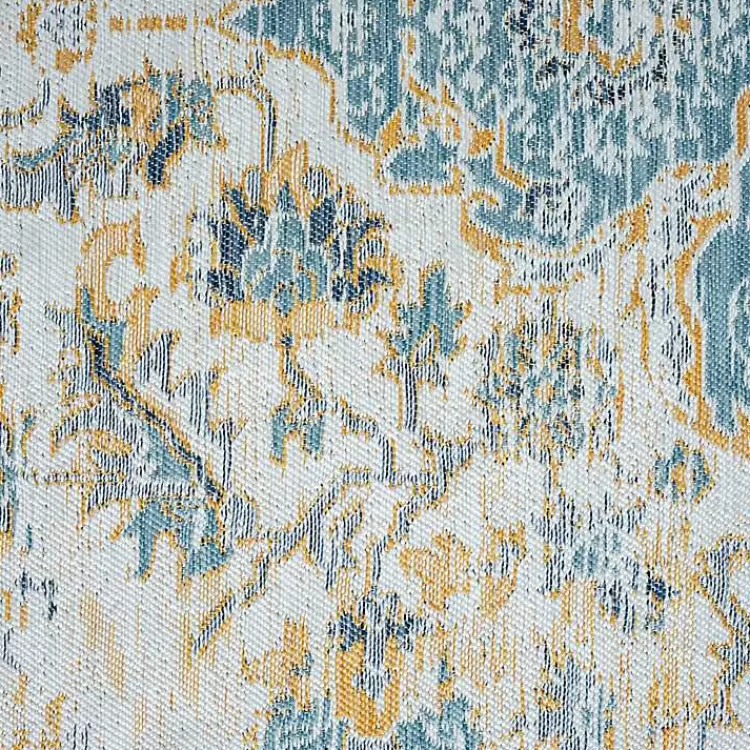 blue__orange_medallion_reversible_area_rug_x_9.webp Blue & Orange Medallion Reversible Area Rug, 8x10>Kirklands Home Best