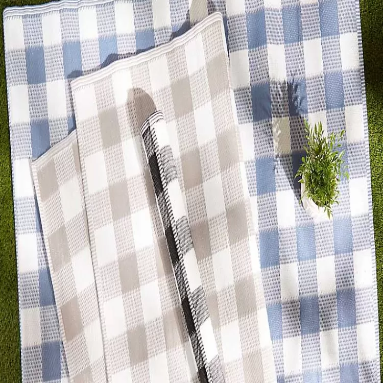 blue__white_buffalo_check_outdoor_area_rug_x_7.webp Blue & White Buffalo Check Outdoor Area Rug, 4x6>Kirklands Home Cheap