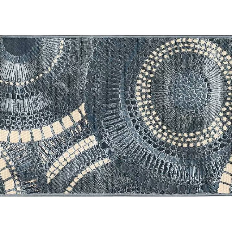 Blue & White Circles Indoor/Outdoor Rug, 2x3>Kirklands Home Flash Sale