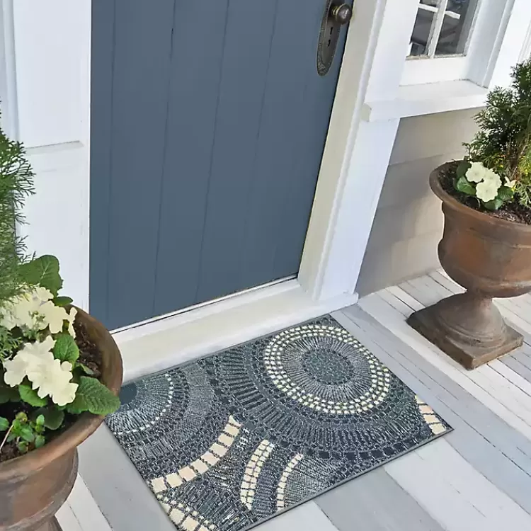blue__white_circles_indooroutdoor_rug_x_5.webp Blue & White Circles Indoor/Outdoor Rug, 2x3>Kirklands Home Flash Sale