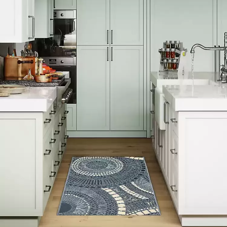 blue__white_circles_indooroutdoor_rug_x_6.webp Blue & White Circles Indoor/Outdoor Rug, 2x3>Kirklands Home Flash Sale