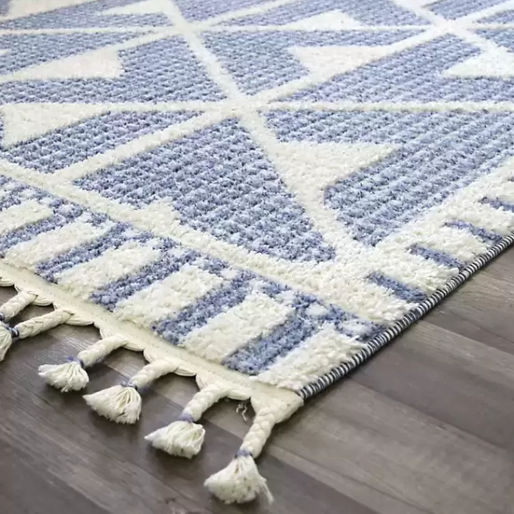blue__white_geometric_shag_area_rug_x_4.webp & White Geometric Shag Area Rug, 8x10>Kirklands Home Flash Sale