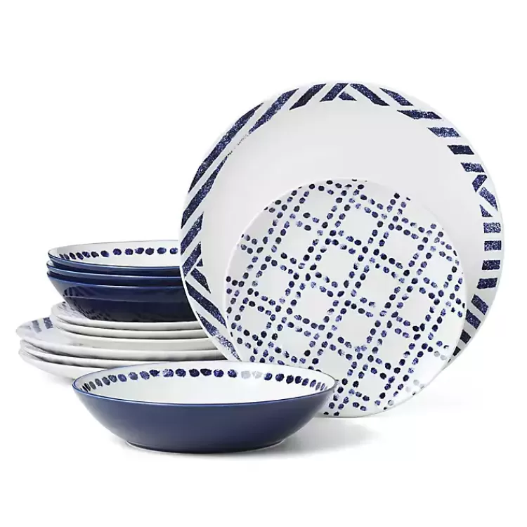 Blue & White Harbour 12-pc. Dinnerware Set>Kirklands Home Shop