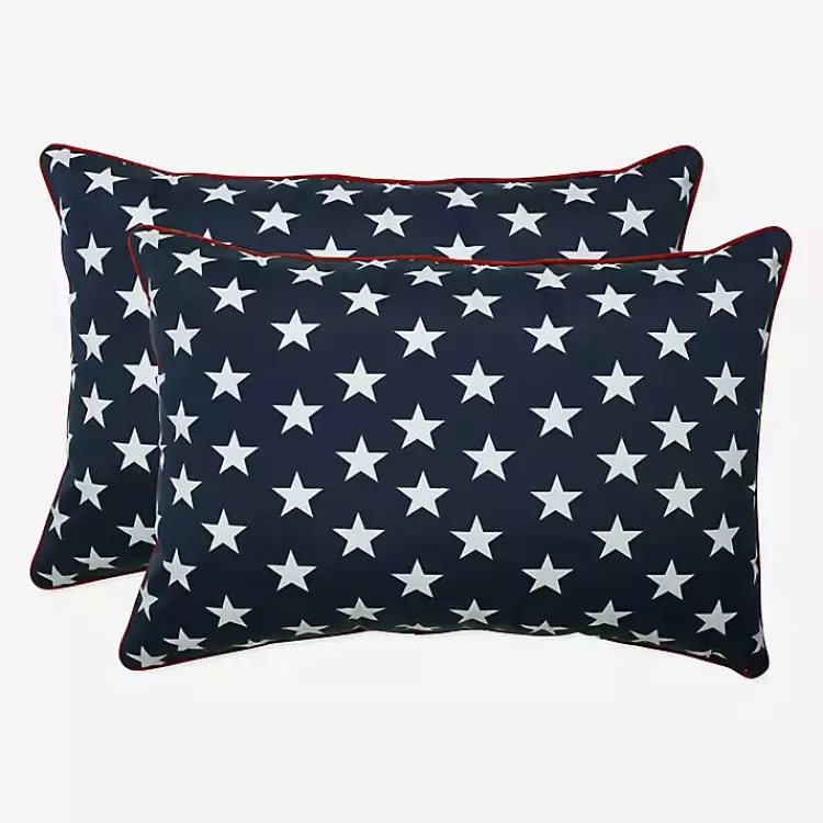 Blue & White Stars Outdoor Pillows, Set of 2>Kirklands Home Fashion