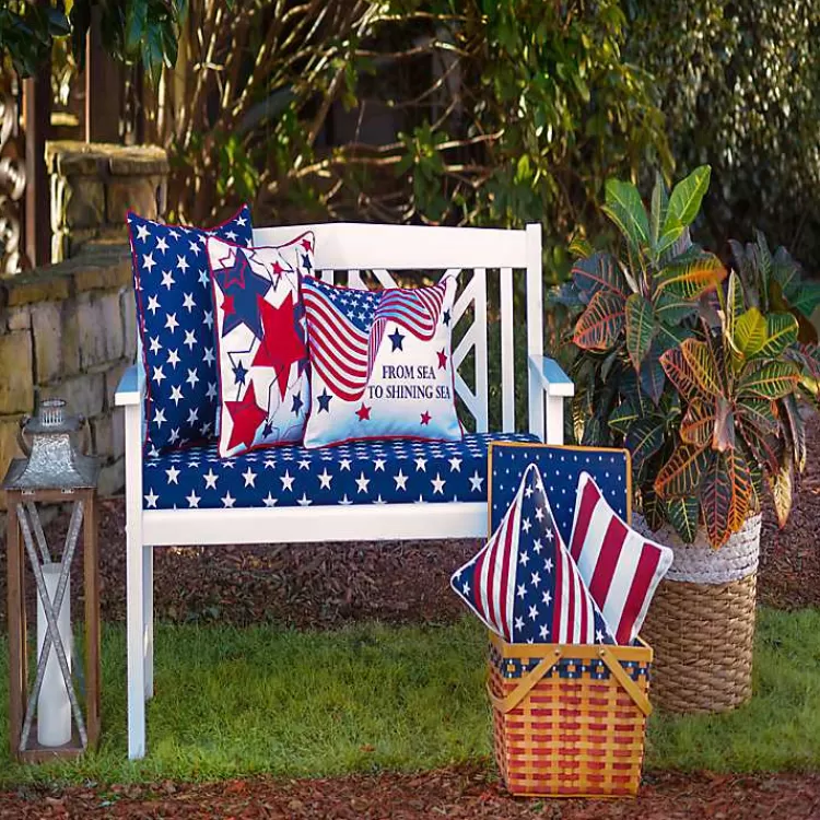 Blue & White Stars Outdoor Pillows, Set of 2>Kirklands Home Fashion