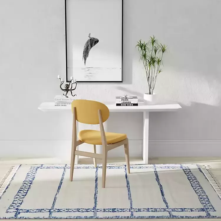 & White Striped Block Border Area Rug, 8x10>Kirklands Home Flash Sale