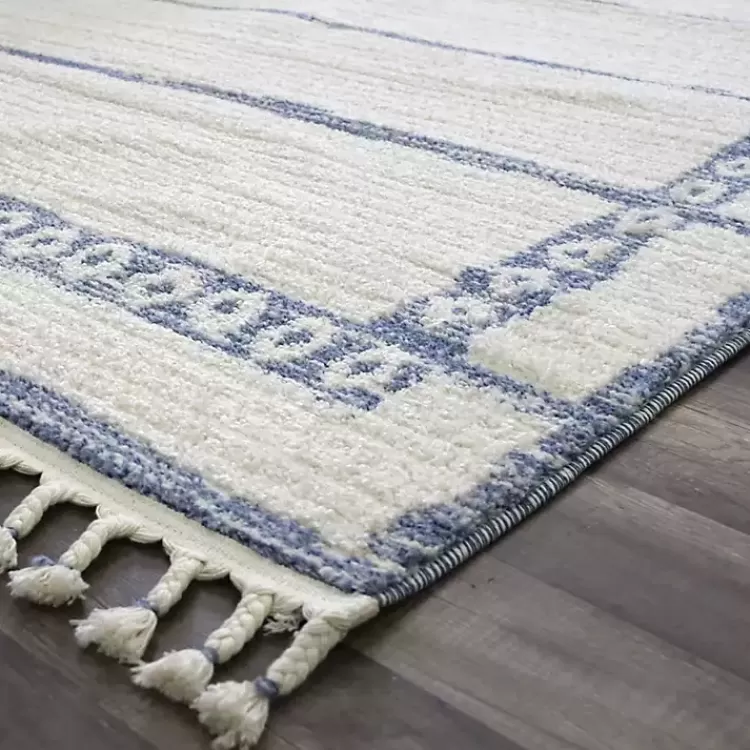 blue__white_striped_block_border_area_rug_x_4.webp & White Striped Block Border Area Rug, 8x10>Kirklands Home Flash Sale