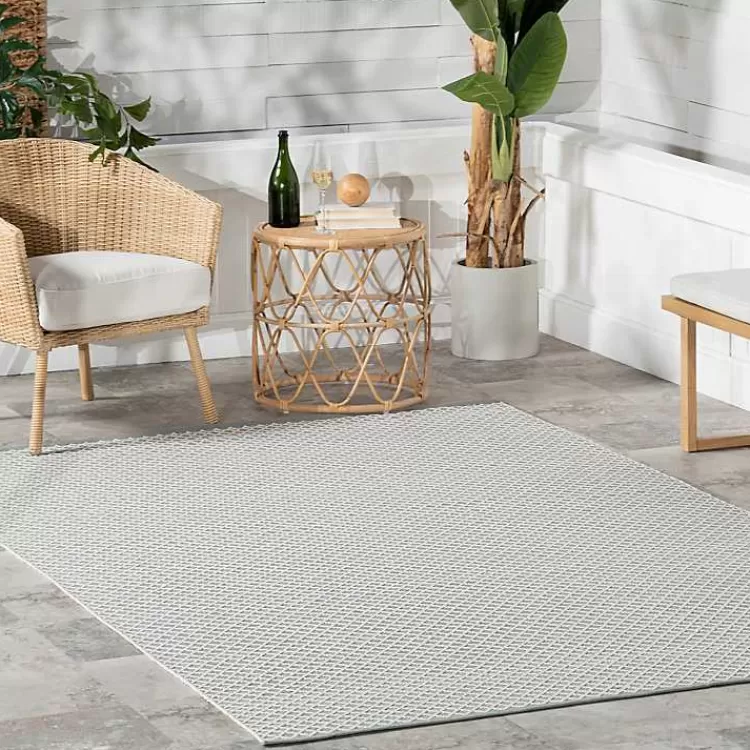 Blue & White Trellis Indoor/Outdoor Runner, 3x8>Kirklands Home Online