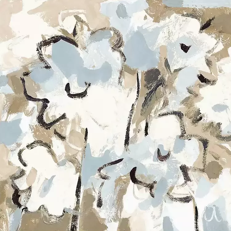 Blue Abstract Floral Framed Canvas Art Print>Kirklands Home Cheap