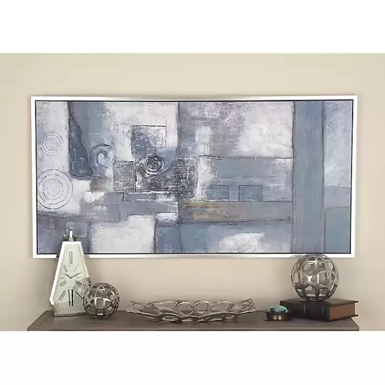 Blue Abstract Framed Canvas Art Print>Kirklands Home Online