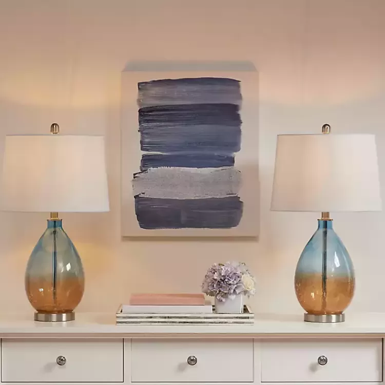 Blue and Amber Glass Table Lamps, Set of 2>Kirklands Home Fashion
