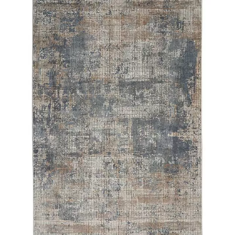 Blue and Beige Tally Textured Area Rug, 5x7>Kirklands Home Sale