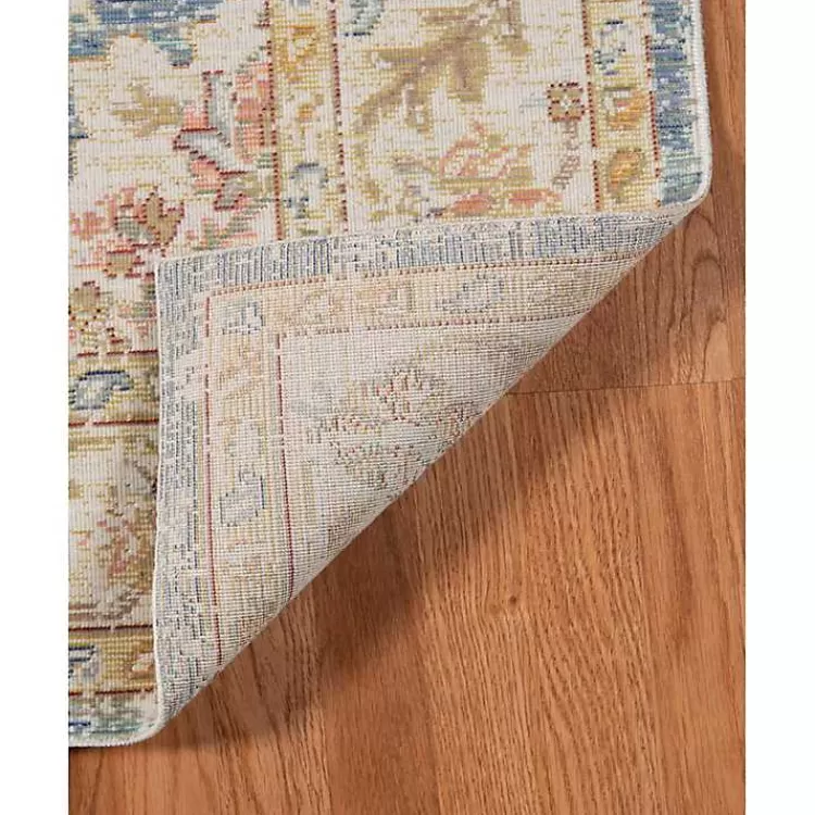 blue_and_beige_vintage_border_area_rug_x_3.webp Blue and Beige Vintage Border Area Rug, 2x3>Kirklands Home Cheap