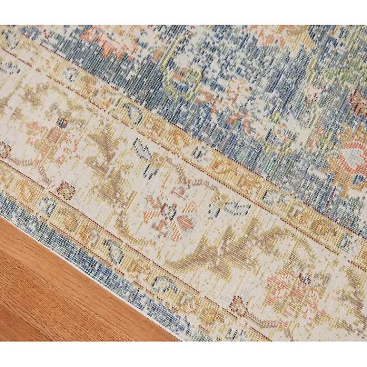 blue_and_beige_vintage_border_area_rug_x_5.webp Blue and Beige Vintage Border Area Rug, 2x3>Kirklands Home Cheap