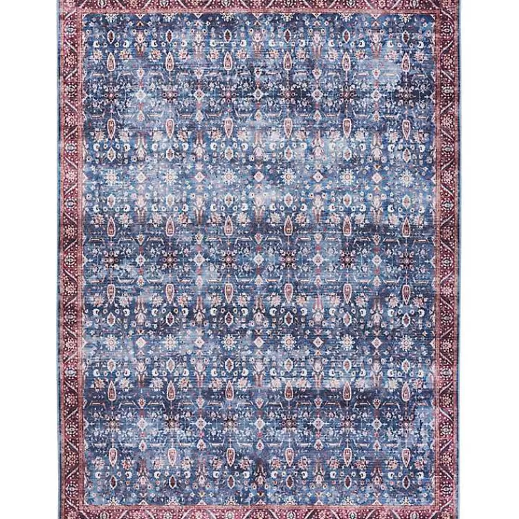and Brick Floral Washable Area Rug, 5x7>Kirklands Home Clearance