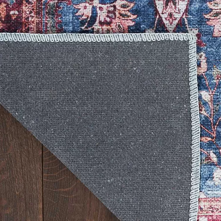 blue_and_brick_floral_washable_area_rug_x_2.webp and Brick Floral Washable Area Rug, 5x7>Kirklands Home Clearance
