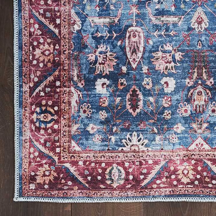 blue_and_brick_floral_washable_area_rug_x_3.webp and Brick Floral Washable Area Rug, 5x7>Kirklands Home Clearance