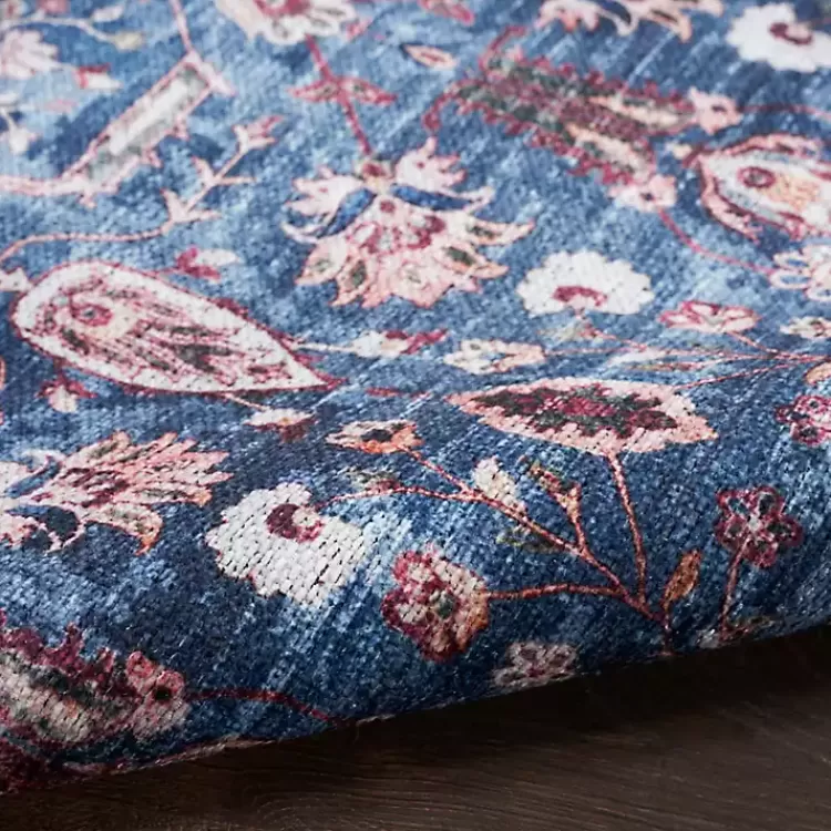 blue_and_brick_floral_washable_area_rug_x_5.webp and Brick Floral Washable Area Rug, 5x7>Kirklands Home Clearance