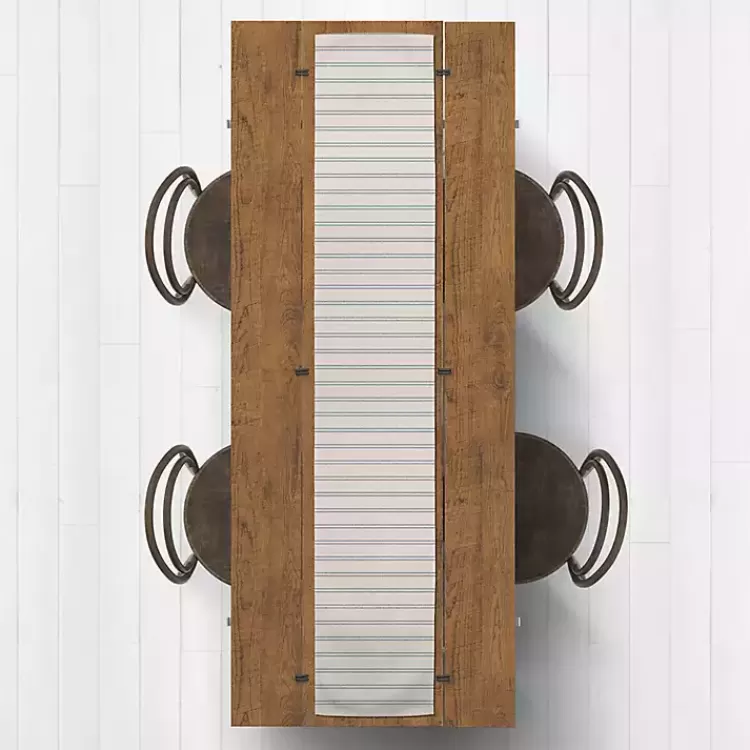 Blue and Cream Country Stripe Table Runner, 72 in.>Kirklands Home Fashion