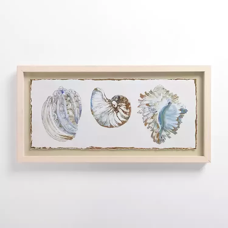 Blue and Gold Shells Framed Art Print>Kirklands Home Shop