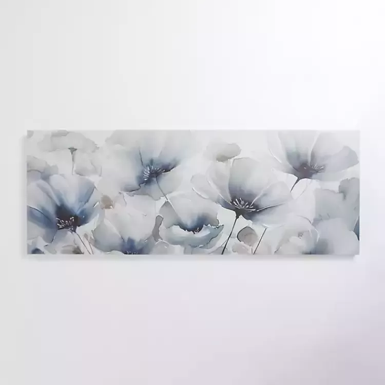 Blue and Gray Florals Canvas Art Print>Kirklands Home Discount