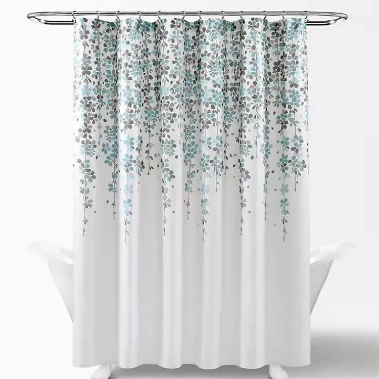and Gray Weeping Flower Shower Curtain>Kirklands Home Clearance