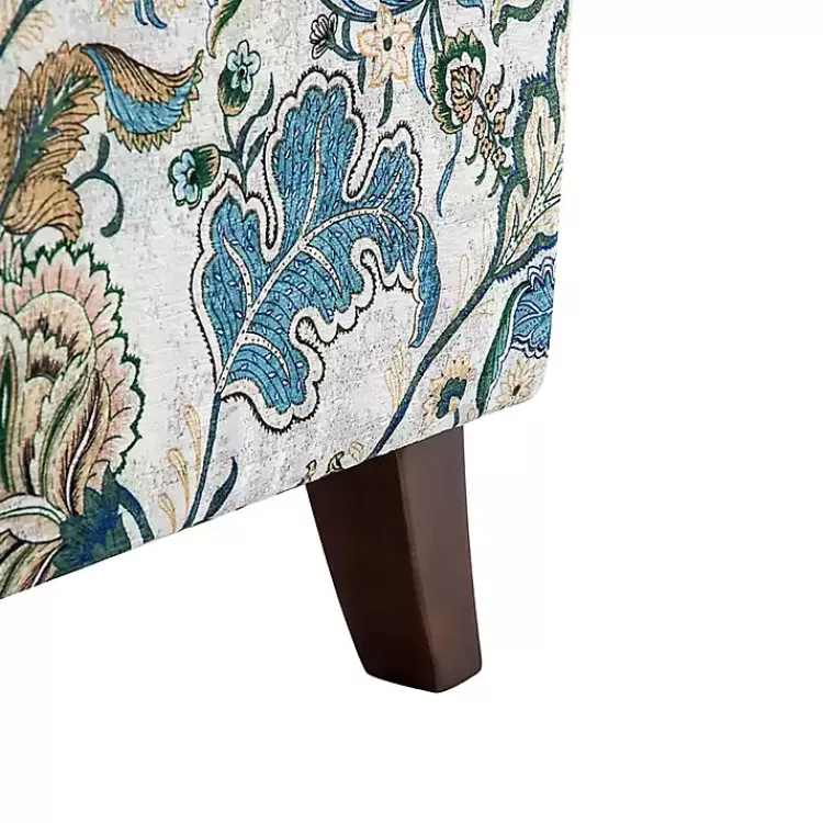 blue_and_green_floral_upholstered_accent_chair_8.webp Blue and Green Floral Upholstered Accent Chair>Kirklands Home Best Sale
