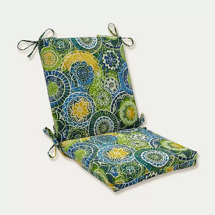 Blue and Green Lagoon Outdoor Chair Cushion>Kirklands Home Fashion