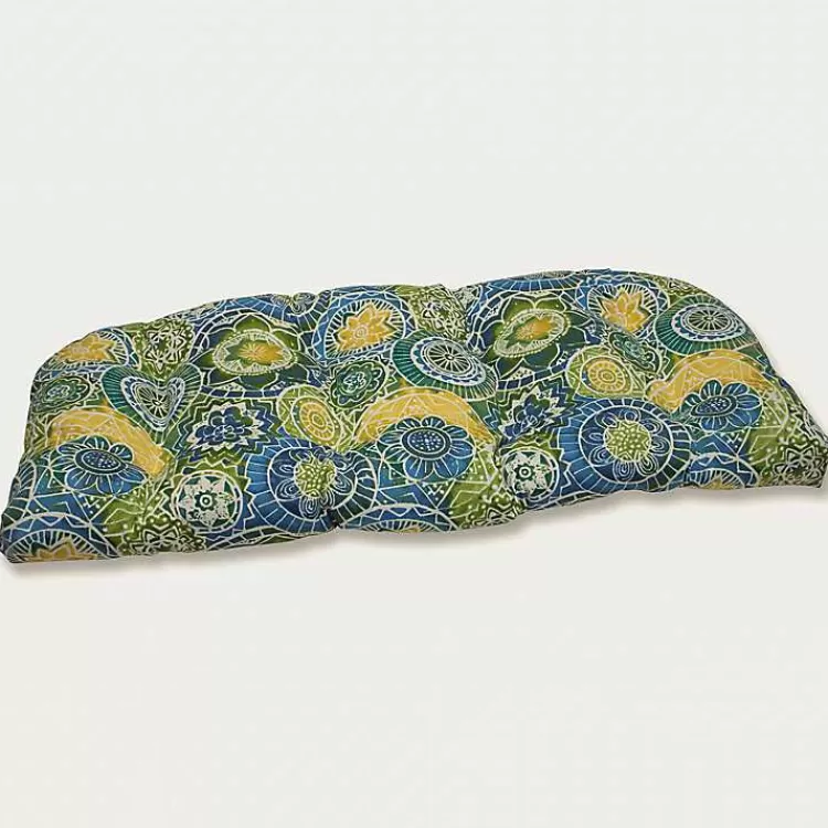 Blue and Green Lagoon Outdoor Settee Cushion>Kirklands Home Online